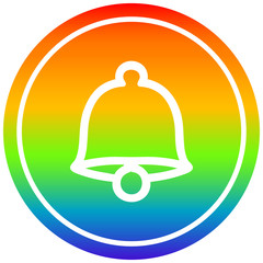 old bell circular in rainbow spectrum