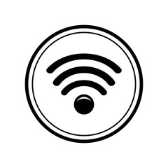 Wi-fi sign, flat design