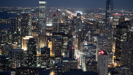 The City of Chicago by night - view from above - travel photography