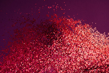 glitter scattered background. brilliance. close-up