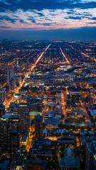 The citylights of Chicago from above - travel photography