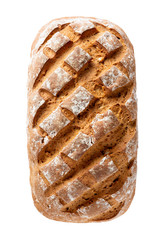 bread loaf isolated on white background
