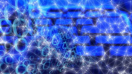 Cybersecurity threats, internet digital data, computer hater concept