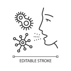 Dust allergy linear icon