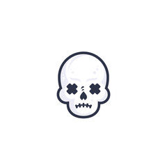 skull vector logo, icon on white