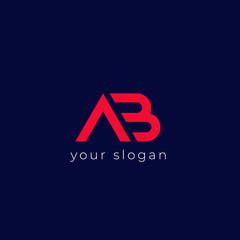 AB logo, monogram vector design