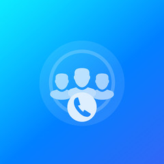 group call icon, vector design