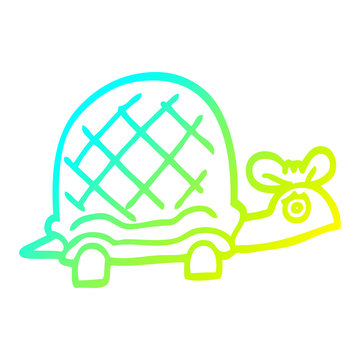 recommend clip art: cold gradient line drawing cartoon funny tortoise