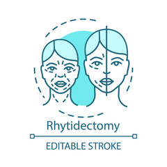 Rhytidectomy concept icon