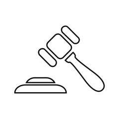 Gavel icon vector. Gavel symbol illustration for web site Computer and mobile vector.