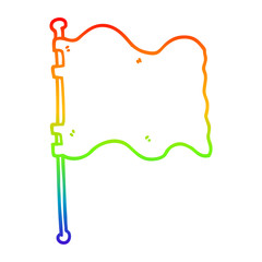 rainbow gradient line drawing cartoon flag