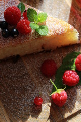 cake with fresh berries