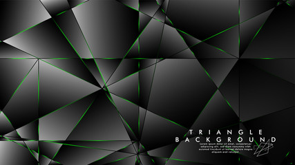 ABSTRACT BACKGROUND OF GEOMETRIC WITH luxurious polygon patterns and GREEN triangle lines