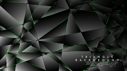 ABSTRACT BACKGROUND OF GEOMETRIC WITH luxurious polygon patterns and GREEN triangle lines