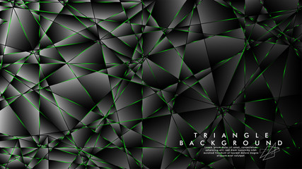 ABSTRACT BACKGROUND OF GEOMETRIC WITH luxurious polygon patterns and GREEN triangle lines