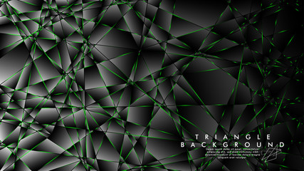 ABSTRACT BACKGROUND OF GEOMETRIC WITH luxurious polygon patterns and GREEN triangle lines