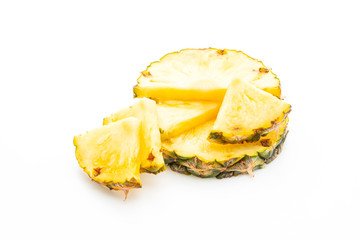 fresh pineapple on white background