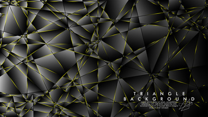 ABSTRACT BACKGROUND OF GEOMETRIC WITH luxurious polygon patterns and YELLOW triangle lines