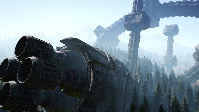 UFO crashed in the forest