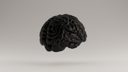 Brain Black Futuristic Artificial Intelligence Rear Right View 3d illustration 3d render