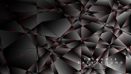 ABSTRACT BACKGROUND OF GEOMETRIC WITH luxurious polygon patterns and RED triangle lines