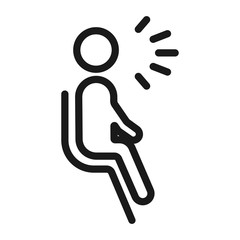 talking - minimal line web icon. simple vector illustration. concept for infographic, website or app.