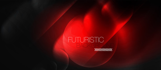 Neon glowing techno lines, hi-tech futuristic abstract background template