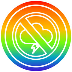 no storms circular in rainbow spectrum