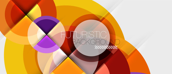 Fototapeta premium Geometric design abstract background - circles
