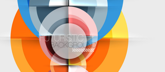 Fototapeta premium Geometric design abstract background - circles