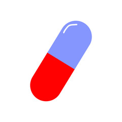 Capsule icon. Flat illustration of capsule vector icon for web. Eps10