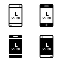 Vector illustration of a set of smartphone