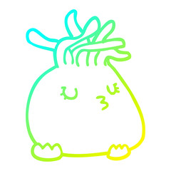 cold gradient line drawing cartoon sea anemone