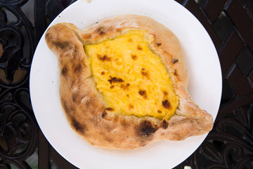 Traditional Georgian khachapuri