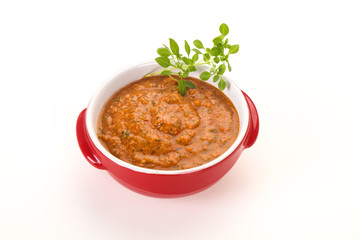 Famous Spanish gazpacho tomato soup