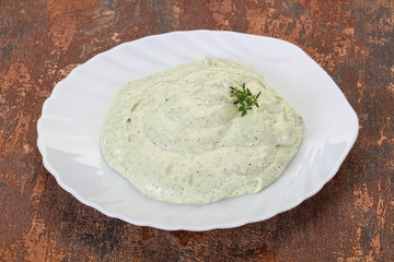 Cottage cream snack with herbs