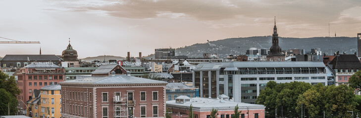 Oslo, Norwegia, stolica, capitol, z lotu ptaka, norway, norge, skandynawia, scandinavia © Dreamnordno