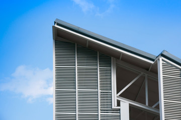 Modern building structure and steel roof ,The Aluminium Habitat Vertical Stripe