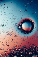 abstract colorful bubbles in liquid background