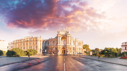 Fototapeta premium Opera House in Odessa, Ukraine. Odessa State Academic Opera and Ballet Theater