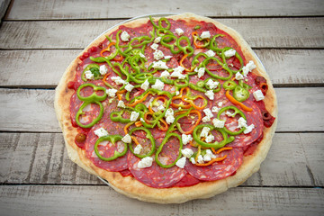 pizza au chorizo