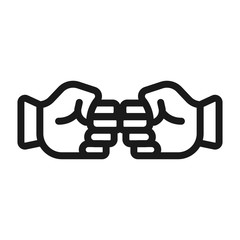 team work - minimal line web icon. simple vector illustration. concept for infographic, website or app.