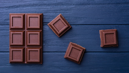 Broken chocolate bar