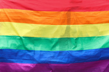 Textured bright rainbow LGBT Flag background