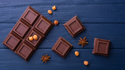 Broken chocolate bar