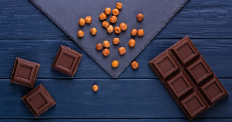 Broken chocolate bar