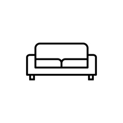 Retro sofa icon. Living room furniture. - Vector