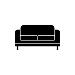 Retro sofa icon. Living room furniture. - Vector