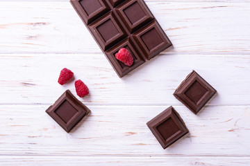 Broken chocolate bar