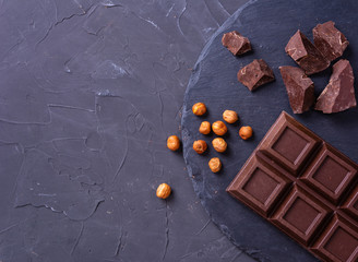 Broken chocolate bar